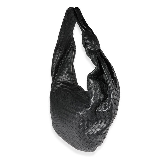 Bottega Veneta Black Intrecciato Leather Maxi Jodie Bag - Picture 3 of 7